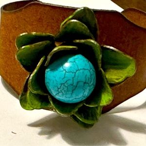 Flower adorned bracelet